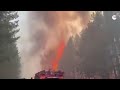 Мощный лесной пожар на участке федеральной трассы "Екатеринбург – Тюмень"