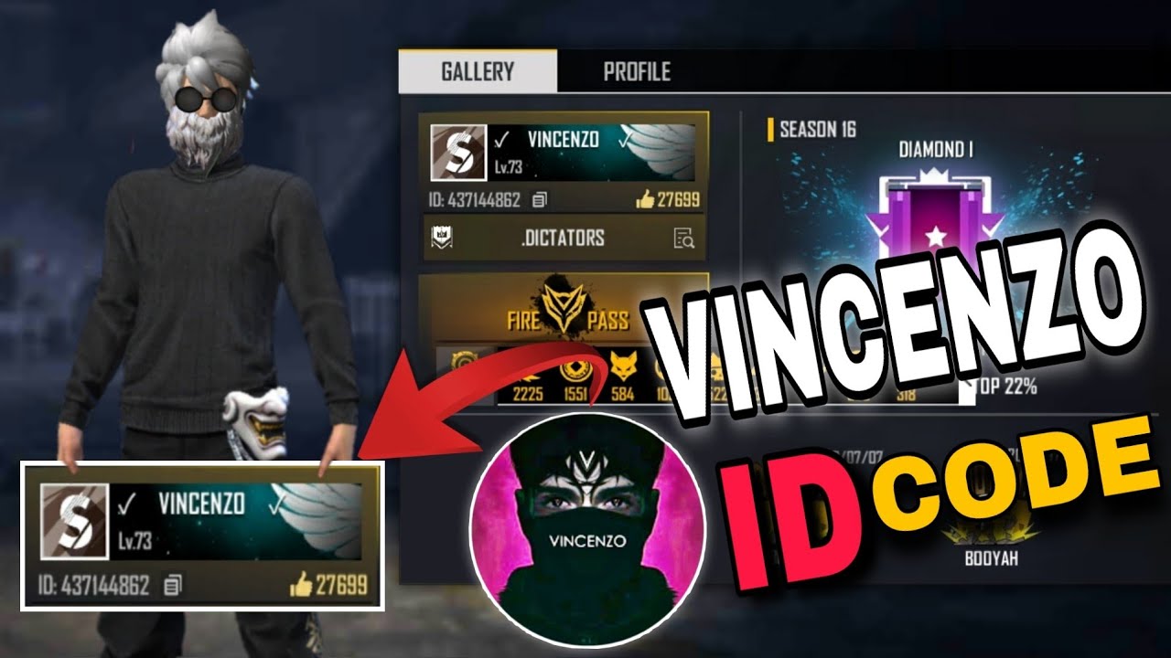Op Vincenzo Id Number Vincenzo Free Fire Id Details Free Fire Vincezo Id Code Secret Details Youtube