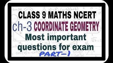 Most important questions for exam ch-3 ,class 9 maths (coordinate geometry) part 1