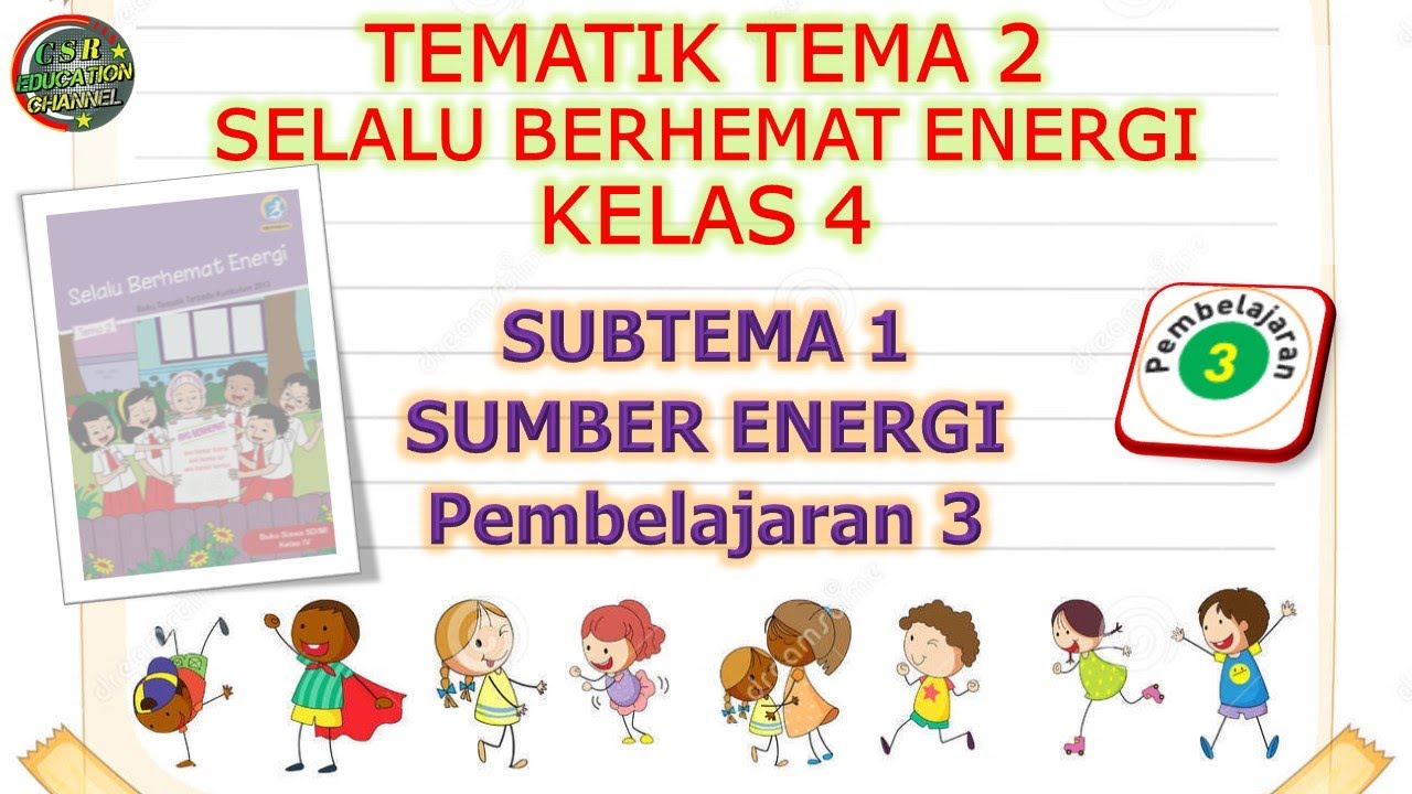 Kelas 4 Tematik Tema 2 Subtema 1 Pembelajaran 3 Selalu Berhemat Energi Youtube