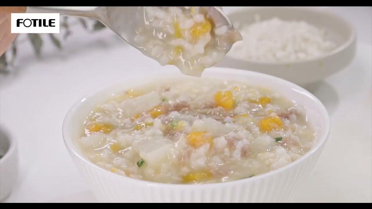Minced Chicken Porridge with Yam and Pumpkin FOTILE Induction Hob