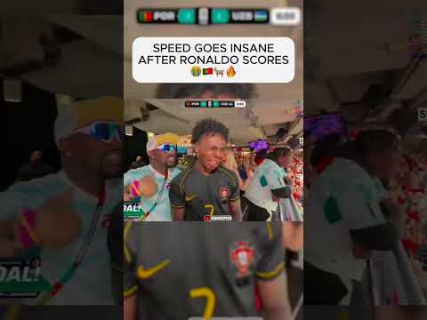 Speed Goes insane on Ronaldo Goal against Uzbekistan🇵🇹 #ishowspeed #ronaldo #fifa