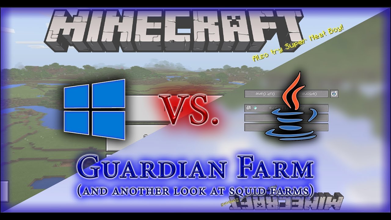 Minecraft: Java Vs. Windows 10: Ep 10: Guardian Farm - YouTube