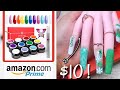 Saviland 12 Color Builder Gel Kit! Trying A Cheap Amazon Practice Hand! Builder Gel Nail Tutorial!