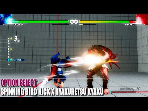 Quickies Nº1: Chun-li's Spinning Bird Kick/Hyakuretsu Kyaku Option Select (Street Fighter V)