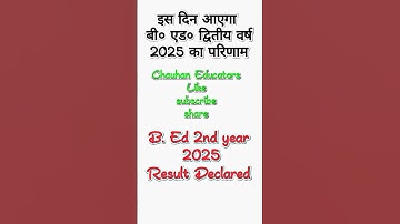 B.Ed 2nd year result declared #result #ccsu #rankholders  #motivation #shorts #viral #education