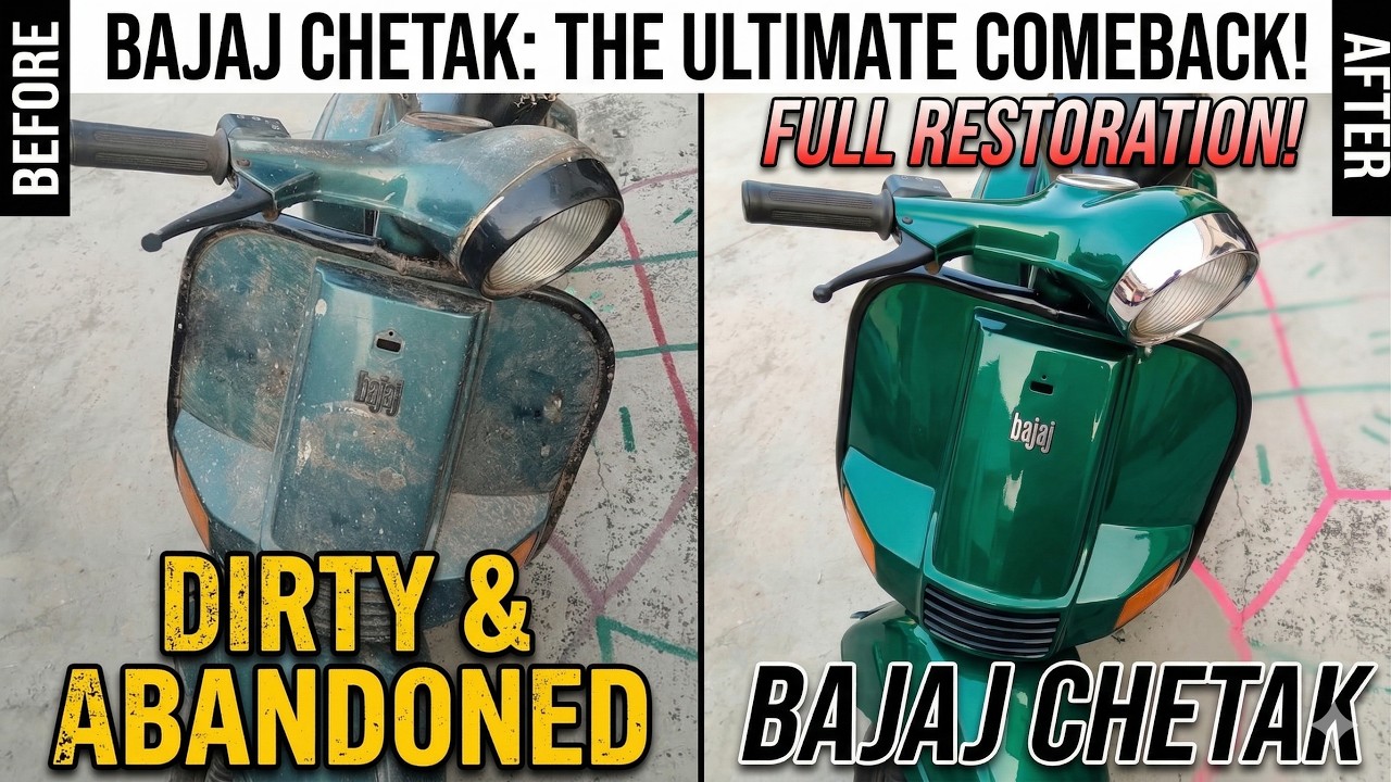 bajaj chetak motorcycle restoration
