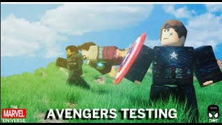Avengers testing controls (Iron man, Captain America, Thor)