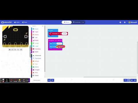 Microbit: Show string, variable name