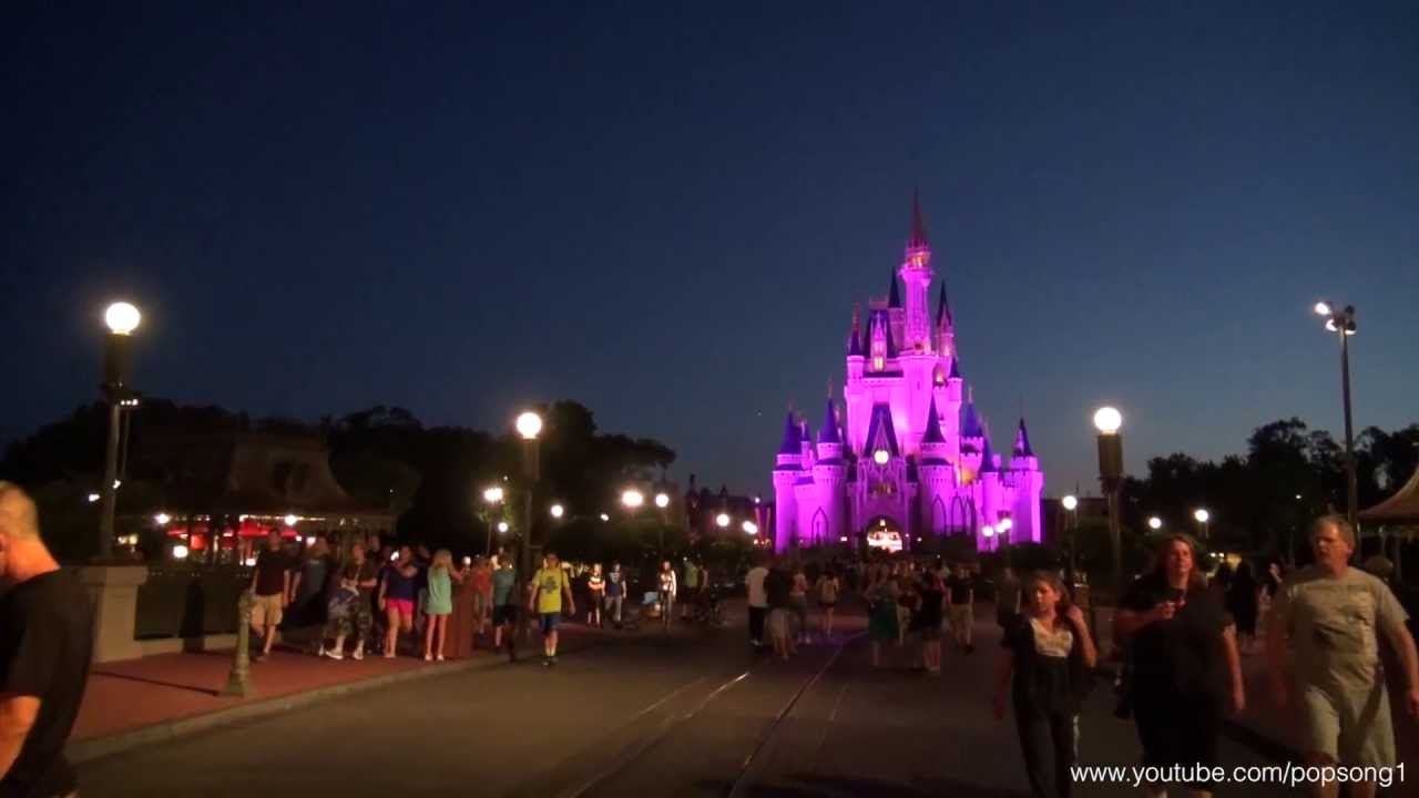 The sun rises over Magic Kingdom and the Kiss Goodnight Announcement Monstrous Summer All-Nighter