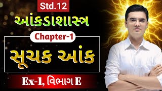 Std 12 Stat Part 1 Ch 1 Ex-1 Vibhag E Dhoran 12 Statistics ch 1 Suchak Aank સૂચક આંક ex 1 Section E
