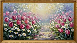 Turn Your TV Into Art | Soft Pastel Flower Painting 4K (2 Hours) screenshot 5