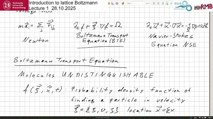 Introduction to Lattice Boltzmann 1: kinetic theory
