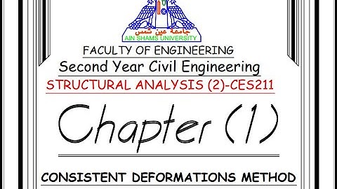 CES211-Part 1- Consistent Deformations Method-Indet. Beams