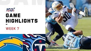 Chargers vs. Titans Week 7 Highlights | NFL 2019