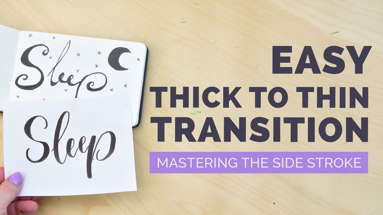 Picture of Brush Lettering THICK to THIN transitions - YouTube