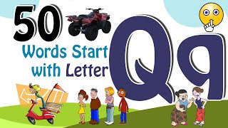 50 Words start with Q | Phonics letter Q | Letter Q Vocabulary | Kids Video | Kids Grade| Kids Grade