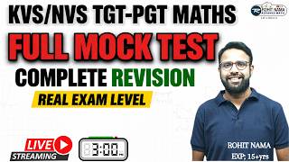 KVS TGT PGT Maths Marathon LIVE  | Complete Revision + Practice | Important Questions #tgtpgtmaths