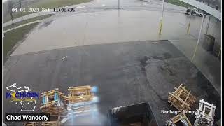 Dundee Tornado 2023 security footage
