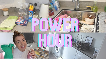 ULTIMATE POWER HOUR CLEAN WITH ME | EXTREME CLEANING MOTIVATION |  60 MINUTE SPEED CLEAN |