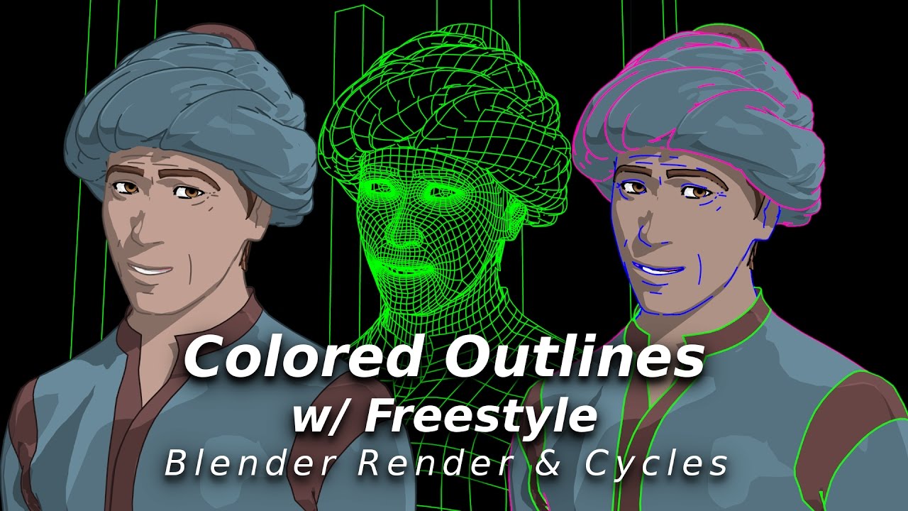 Colored Outlines With Freestyle Applies To Blender Render And Cycles Blender Tutorial Blender Freestyle Colored Outlines With Freestyle Applies To Blender Render And Cycles Blender Tutorial Blender Freestyle