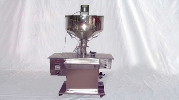 vertical filling MC semi auto filler with mixer function in hopper Machine de remplissage verticale