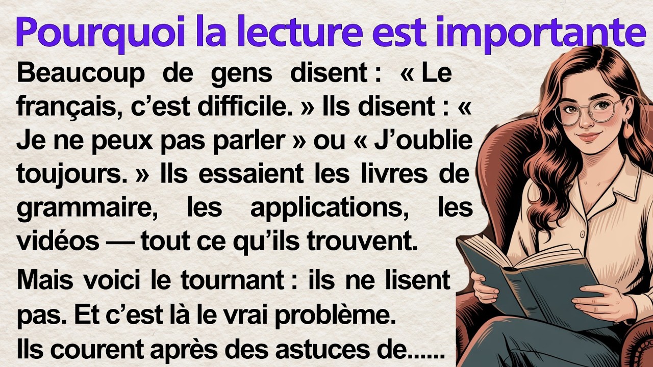 Why Reading Is So Important 📖 | Learn French Through Simple Story (A1–A2) | Frenchy tales