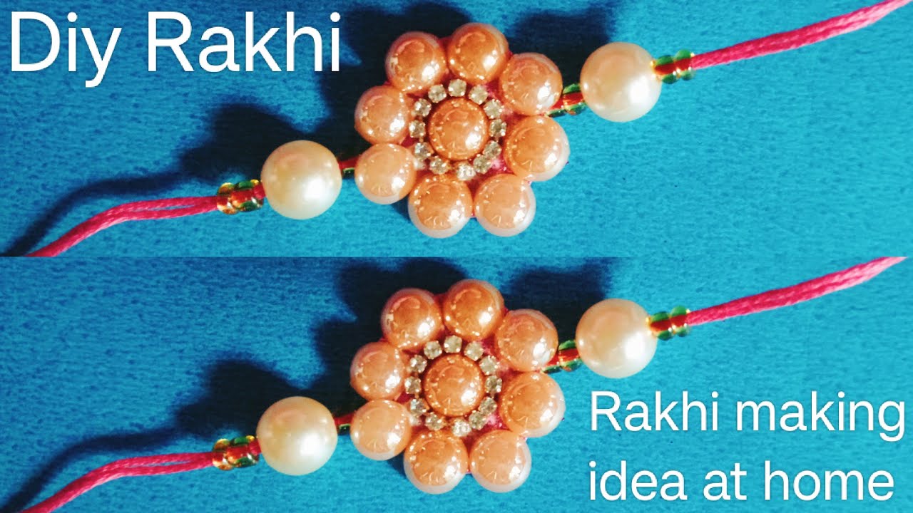 Rakhi Making Ideas At Home/Rakhi Banane Ka Tarika/Homemade Rakhi/How To ...