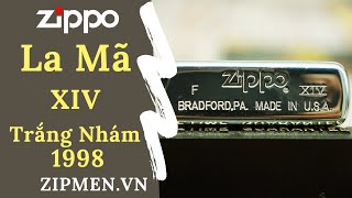 Đã Bán Zippo La Mã Xiv Bật Lửa Zippo Usa Trắng Nhám Trơn 1998 Hộp Quẹt Zippo Mỹ Cao Cấp