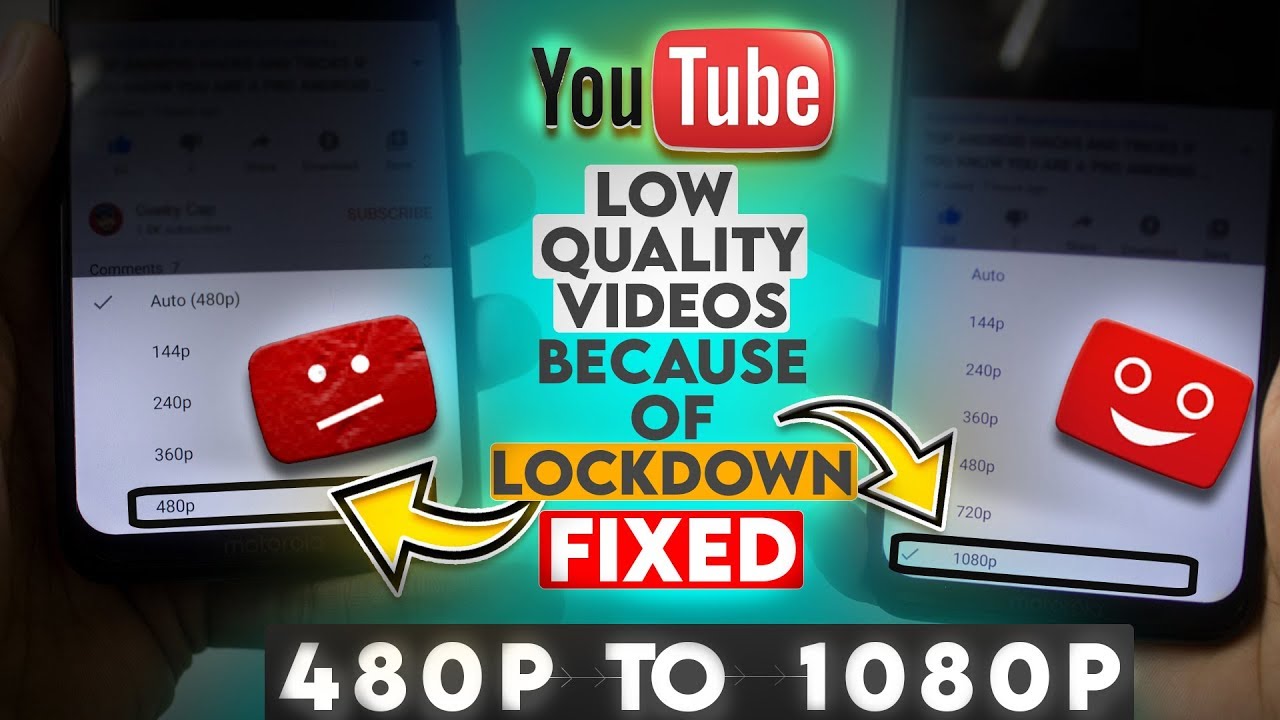 YOUTUBE STUCK AT 480P MAX QUALITY BECAUSE OF LOCKDOWN FIXED & GET UPTO