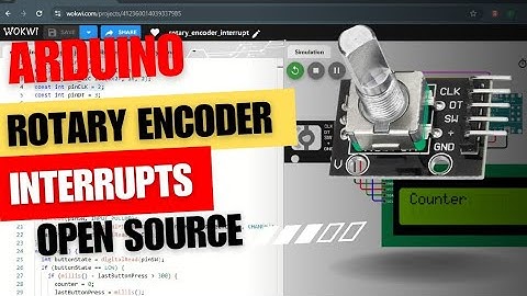 Rotary encoder interrupt | Wokwi simulation arduino | open source