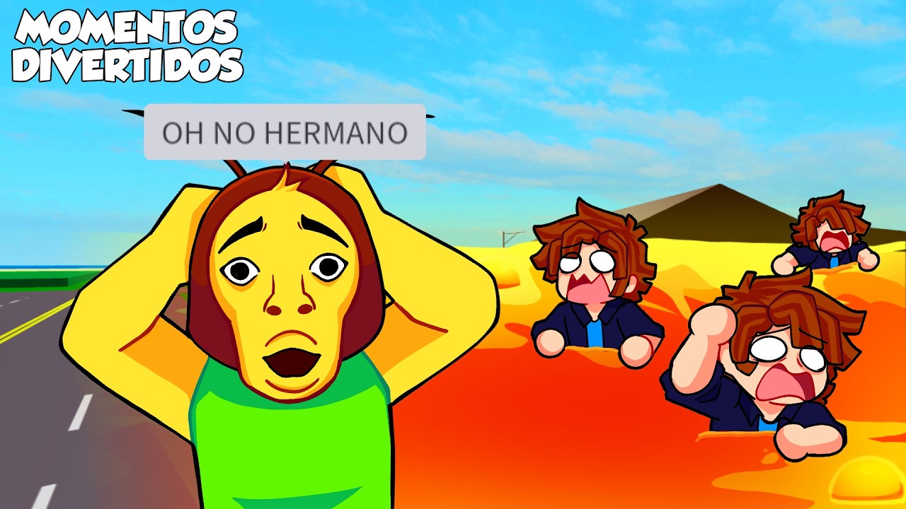 SOBREVIVE A LA LAVA EN BROOKHAVEN MOMENTOS DIVERTIDOS (ROBLOX)