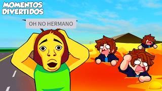 SOBREVIVE A LA LAVA EN BROOKHAVEN MOMENTOS DIVERTIDOS ROBLOX