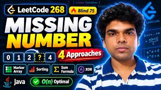 LeetCode 268 Solution – Missing Number | XOR + Sum Formula | Bit Manipulation | Java | Blind 75