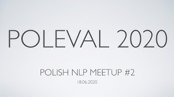 Online Polish NLProc #2 - PolEval competition and tasks
