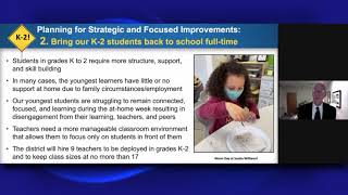 K through 2 Students to Return to School Full Time