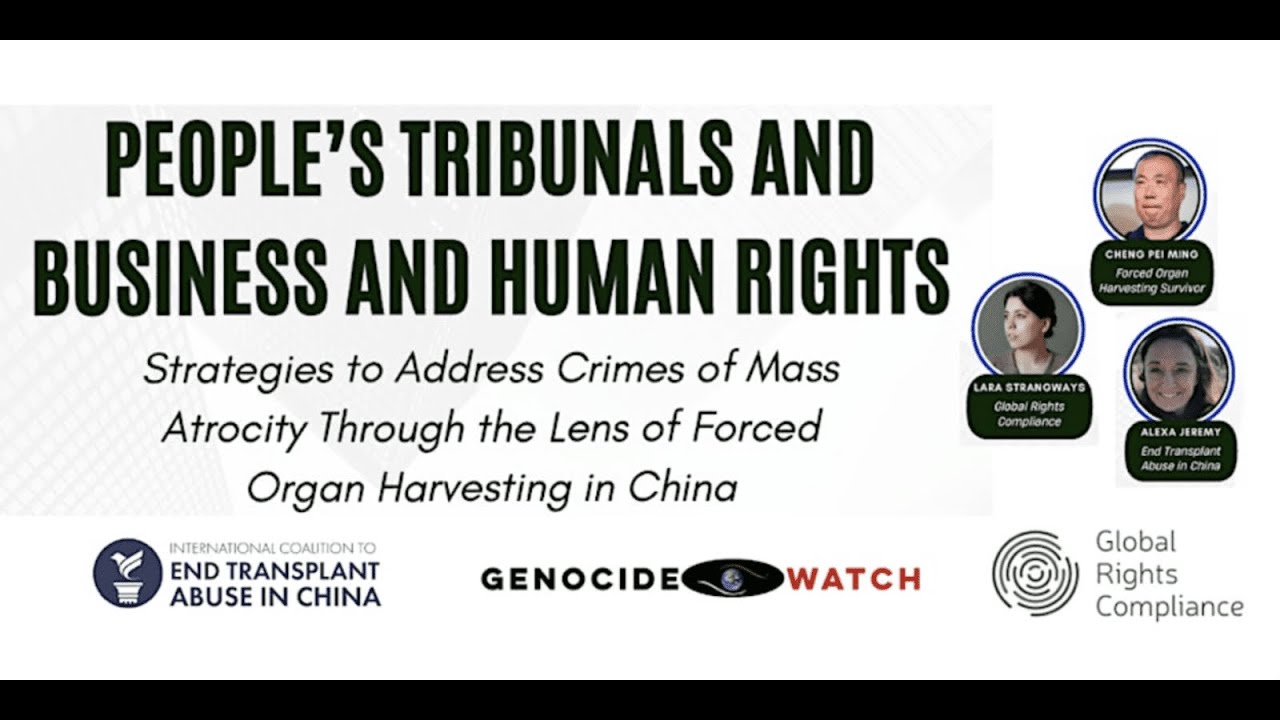 People's Tribunals and Business and Human Rights - a webinar by Genocide Watch, ETAC and GRC