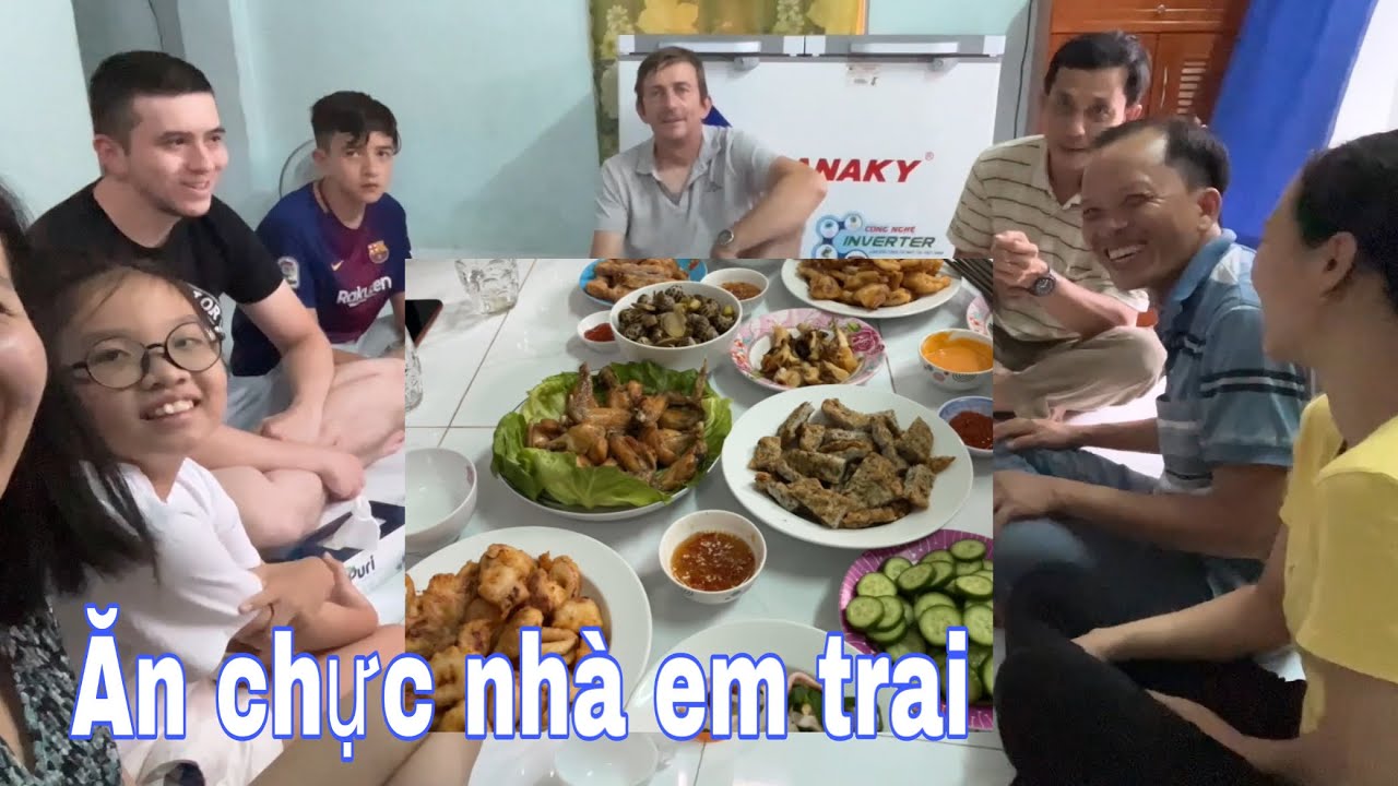 Đến nhà vợ chồng em trai, em dâu đãi anh chị chồng đặc sản biển | nhà MiG về Việt Nam