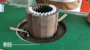 Induction motor stator slot paper inserting machine