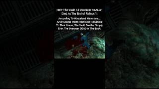 Fallout 1 How The Overseer Really Died.