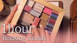 ASMR 1Hour✨for sleep✨ 수면용, 작업용, 공부용 영상 다꾸 모음 편안한 소리 1시간✨24 | relaxing sounds | scrapbooking | 백색소음