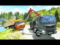 Truck Cranes Accidents #3 - Beamng drive