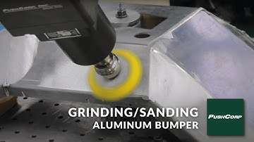 Pushcorp Robotic Weld Grinding and Random Orbital Sanding - Aluminum Bumper