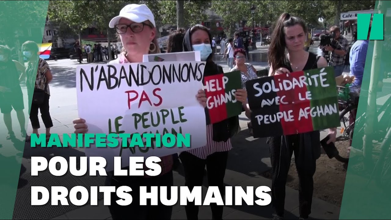Nabandonnons pas le peuple afghan des centaines de personnes manifestent  Paris