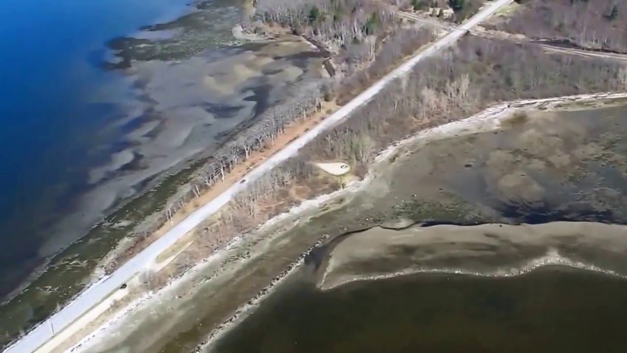 Stockton Harbor, Maine, western shore, GAC Chemical  flyby , May 1, 2013