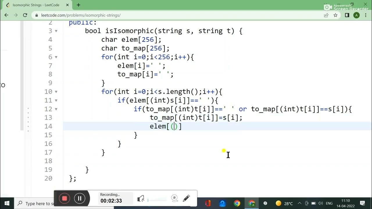 205. Isomorphic Strings || LEETCODE SOLUTION || IN C++ || DATA ...