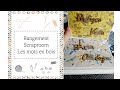 Rangement scraprrom  les mots en bois