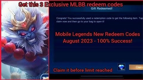 MLBB New Redeem Codes August 07, 2023 + ML Diamond Giveaway - Get this 3 Exclusive Codes Today!