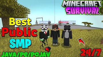 🪷 New Best Survival Public Smp Server For Minecraft 🎊 | Java + Pe | 24/7 Online | Anyone Can Join 💘