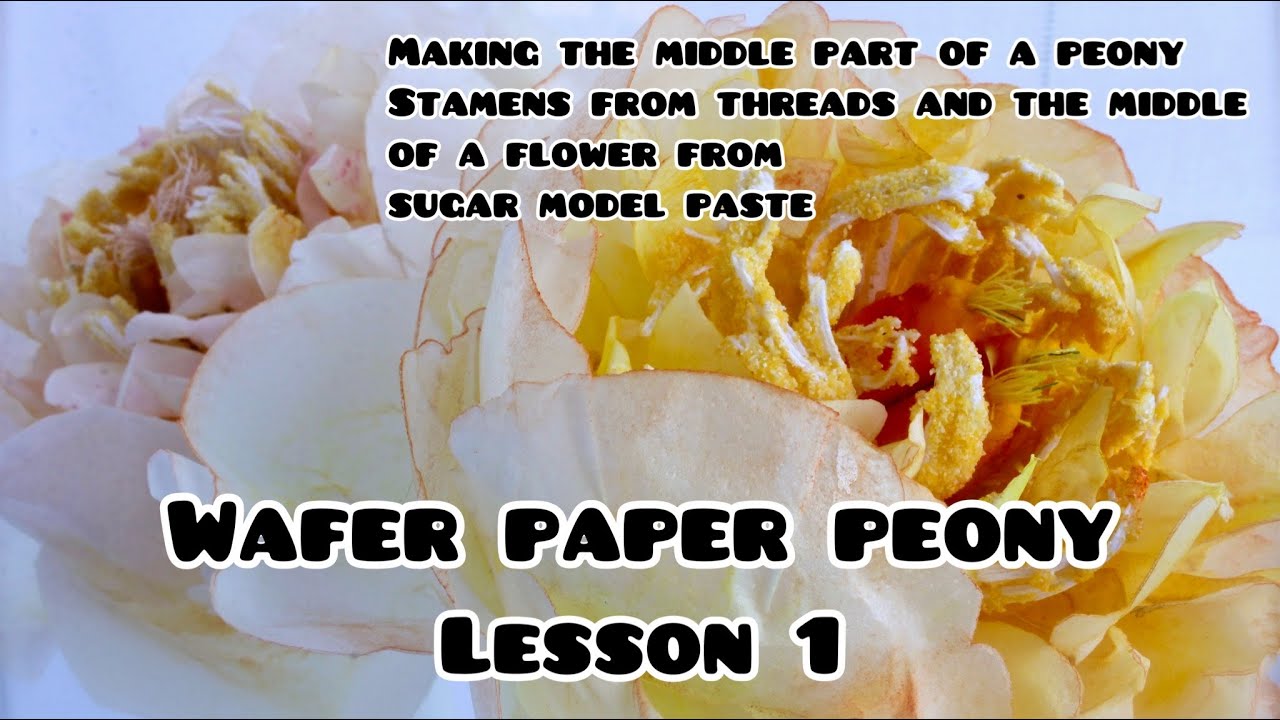 Easy Wafer Paper Peony Tutorial 